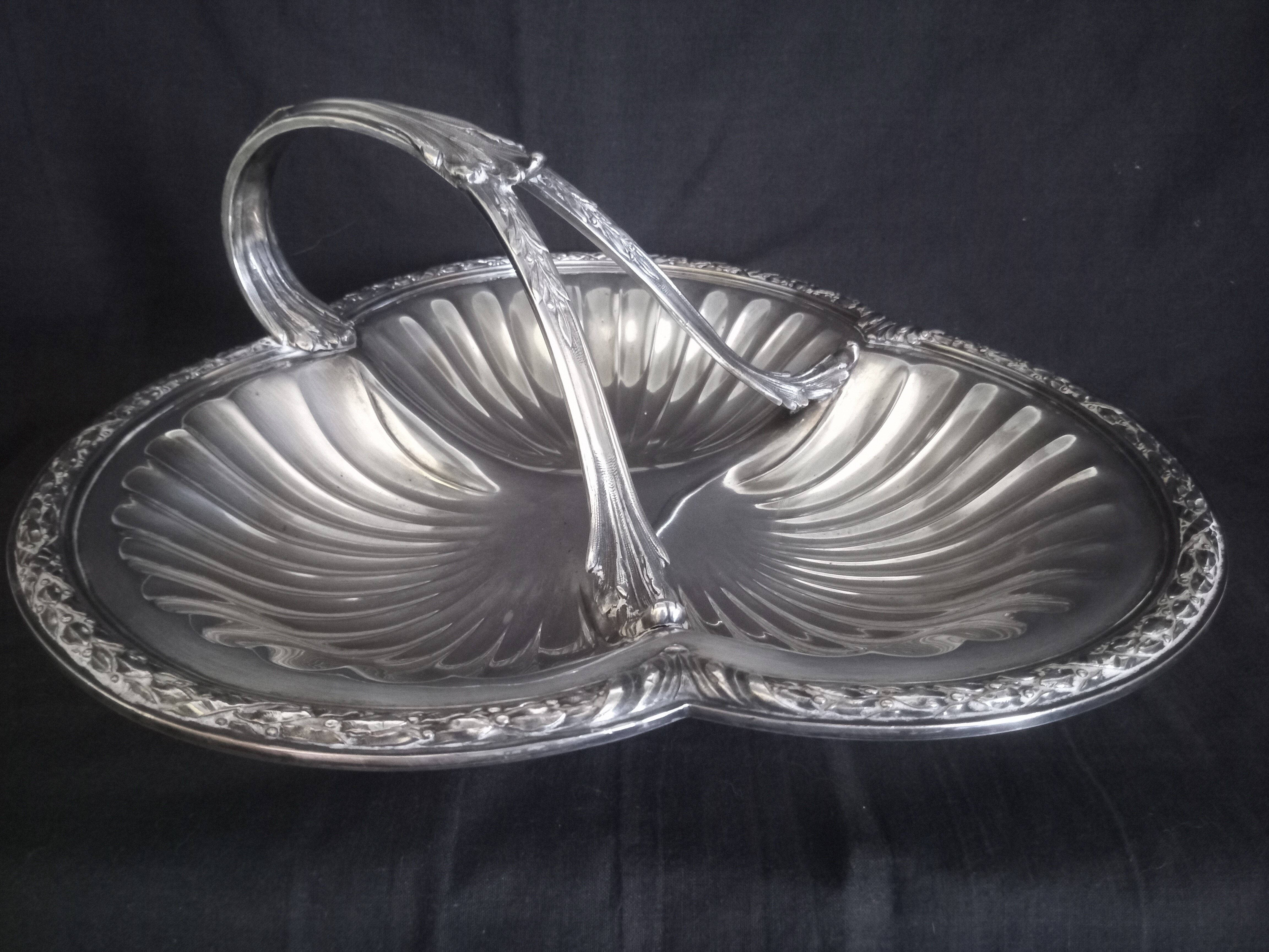 Servant on feet in silver metal louis XV style, goldsmith Victor Saglier 1897