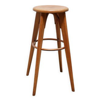 Vintage wooden bar stool by Stella Editions