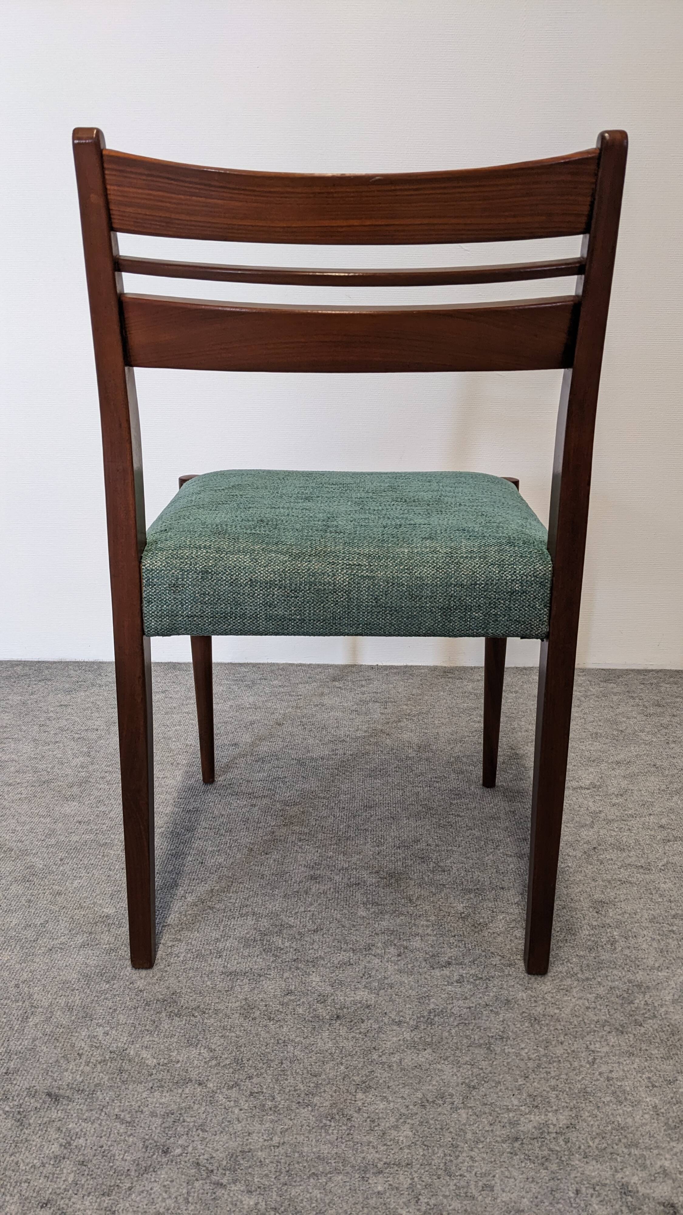 Set of 4 Scandinavian teak chairs, Denmark circa 1960.
