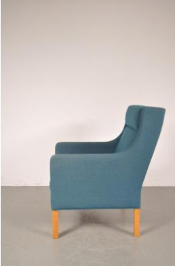 fauteuil bleu Børge Mogensen, Danemark, années 60