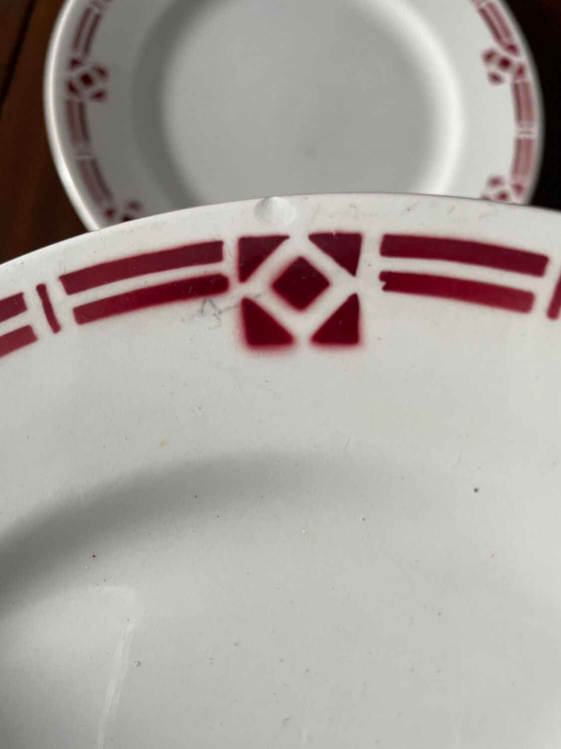 Set de 12 assiettes à dessert Saint Amand 1930