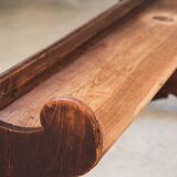 Antique Gothic Church Benches, Late 1800s – Set of 4 Pine Wood Pew Benches