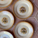 Service of plates and dish Oeillet Creil et Montereau