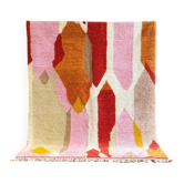 Tapis marocain écru à motifs colorés 200cmx300cm