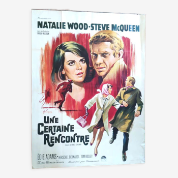 Affiche "Une Certaine Rencontre" Steve McQueen Natalie Wood 120x160cm 1963