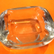 1970s paved ashtray transparent glass