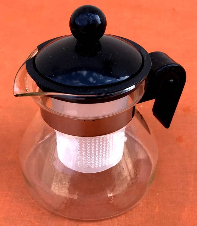 Teapot / Glass herbal tea maker with infuser (4 pieces)