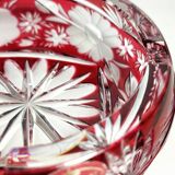 Cenicero de cristal tallado "Schonborner Bleikristal". Alemania, 1970s.