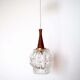 Suspension en verre et bois