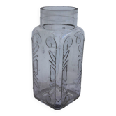 Antique engraved glass jar