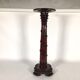 Oak carved plant stand