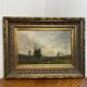 Oil on canvas, landscape by Karl Ben, 19th century.