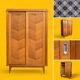 Vintage wardrobe compass feet wardrobe 1950
