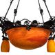 "DAUM Nancy" chandelier in glass paste & wrought iron - Art Nouveau early 1900'