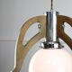 Lampe à Suspension Mid-Century Scandinave en Chrome et Opaline, 1960s