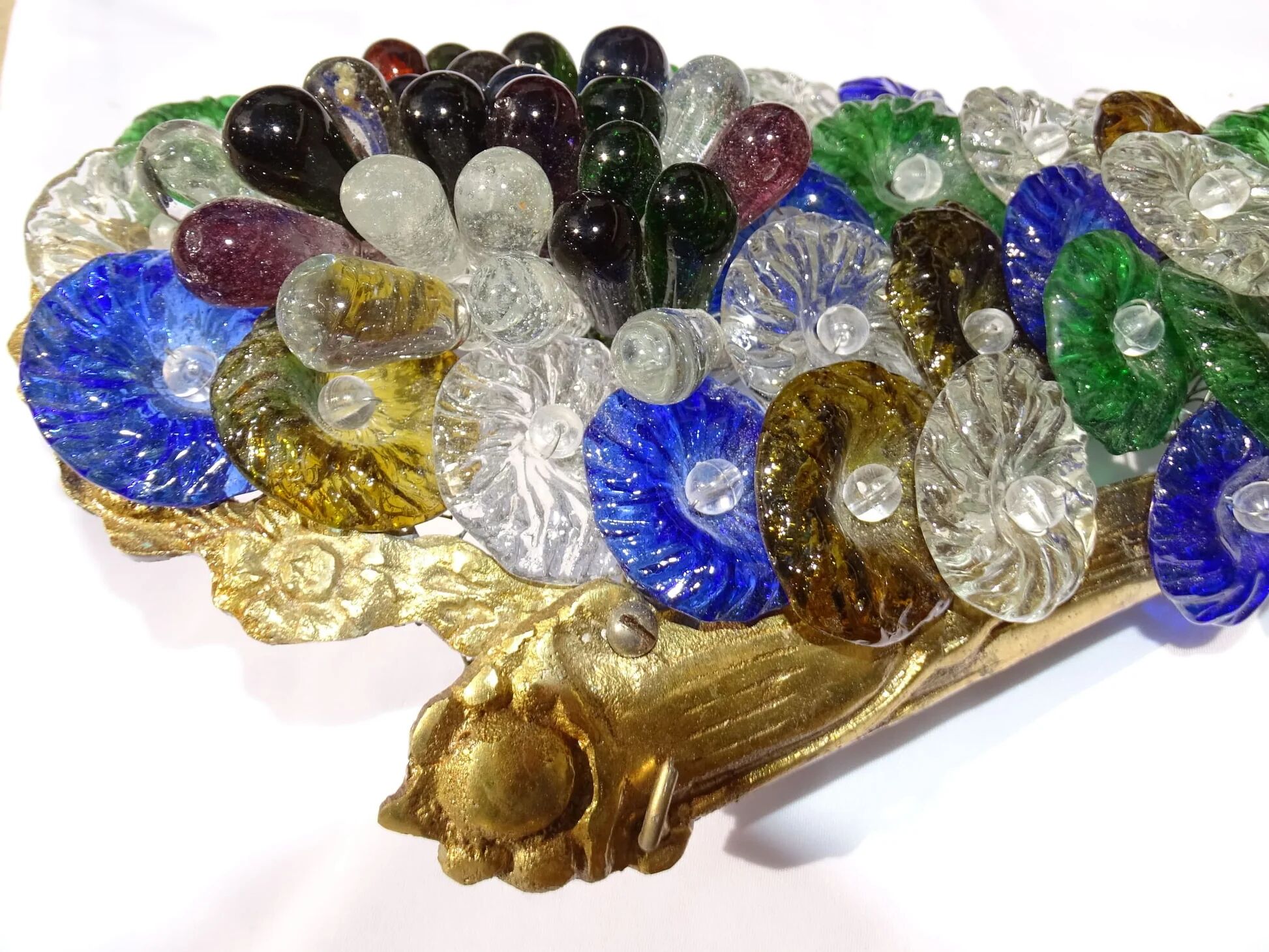 Appliques murales vintage italiennes en verre de Murano, lot de quatre