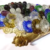 Appliques murales vintage italiennes en verre de Murano, lot de quatre