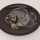 Rare assiette longchamp céramique d'art france décor poisson par le célèbre céramiste robert picault