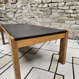 Table basse vintage 1970" bois ardoise
