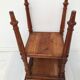 Guéridon table appoint en bois et osier vintage