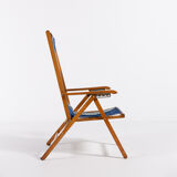Italian foldable chaise longue by Fratelli Reguitti 1960