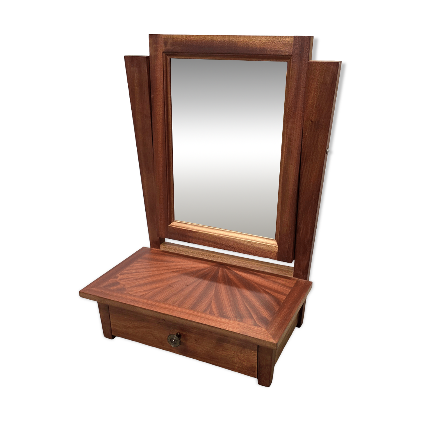 French Art Deco dressing table with swivel mirror