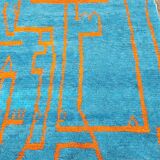 Large Moroccan rug made of natural wool, dimensions 250x150 cm, handmade.