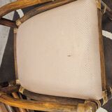 Set of 4 bamboo armchairs from the 80s