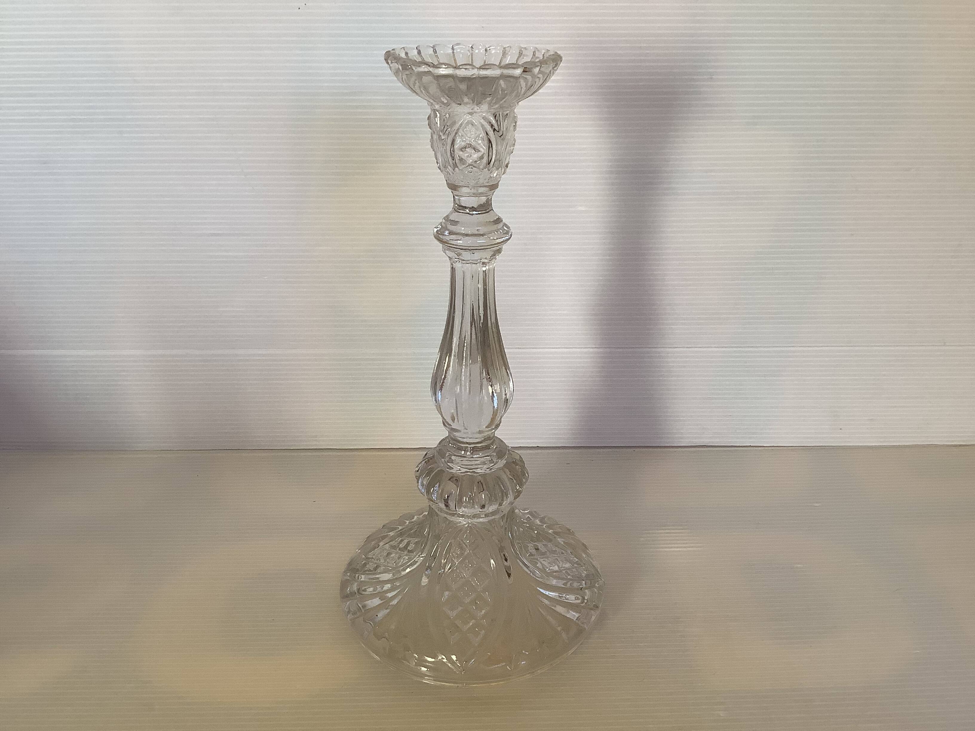 Old large candlestick Val Saint Lambert