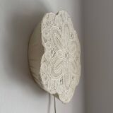Textile Plafond /ceiling lamp, swedish modern, crochet, Flower shaped, 1940
