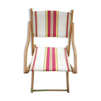 small folding chair canvas 1940 1950 camping