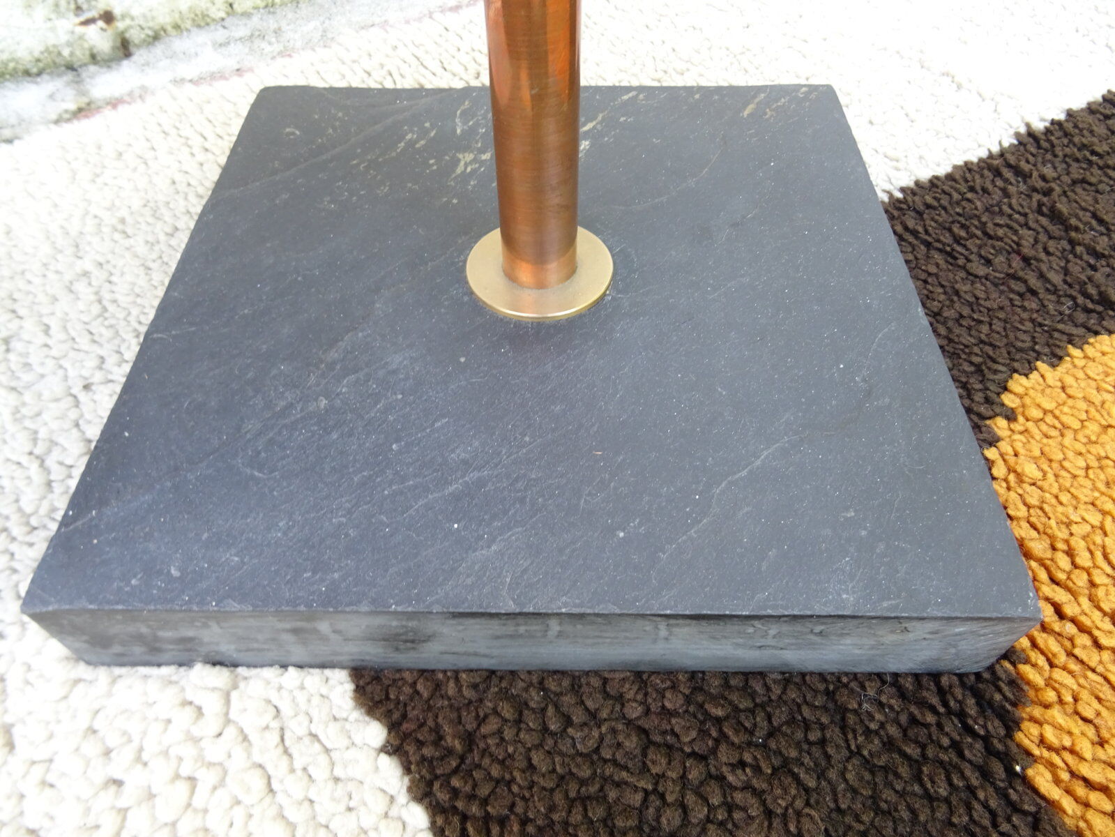 Slate, copper and brass harness