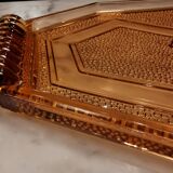Lot de 2 plats anciens art déco en verre
