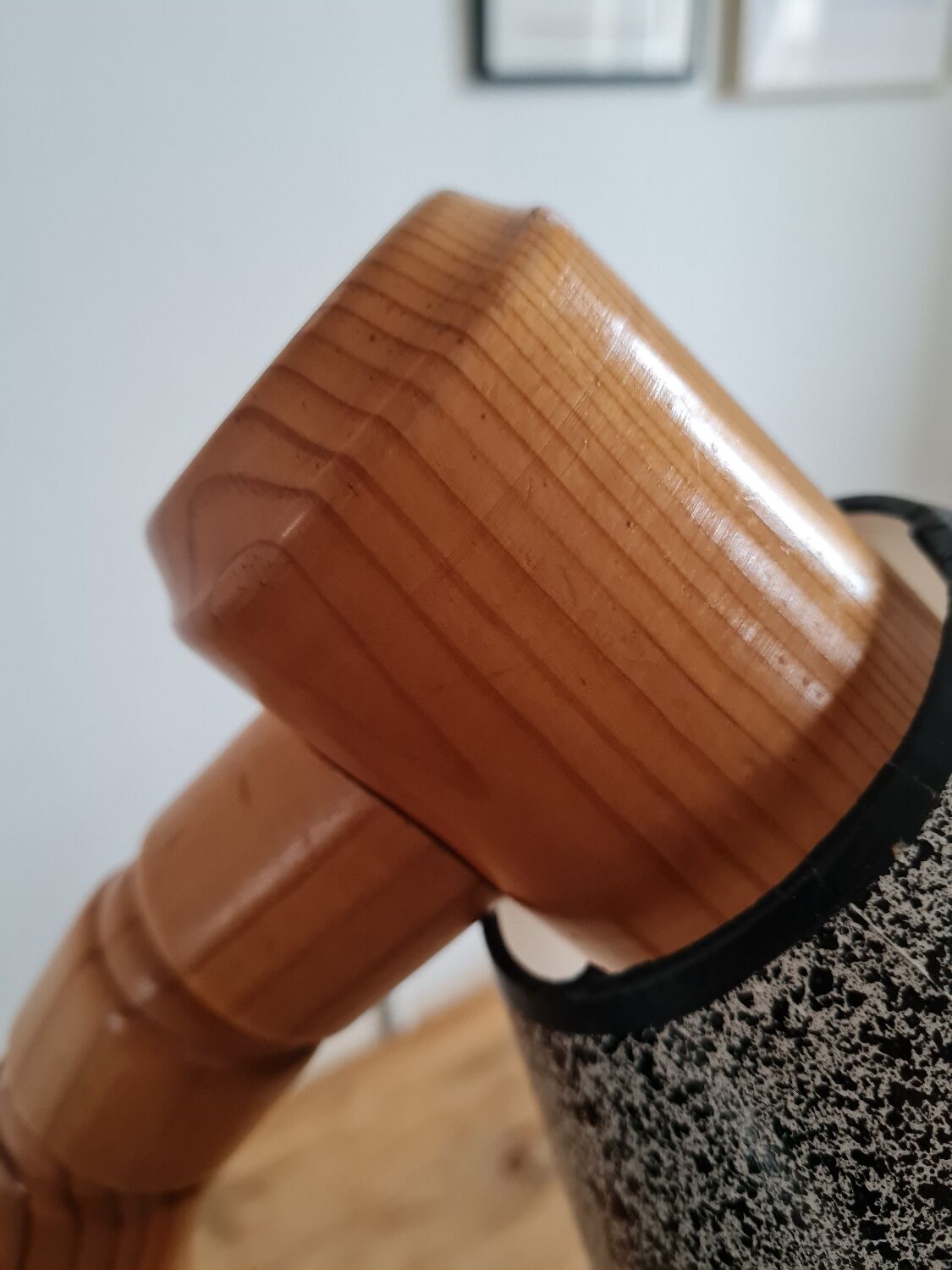 Scandinavian articulated pine lamp