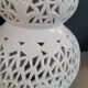 Lampshade in perforated ceramic