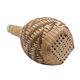 Two vintage bottles with wicker