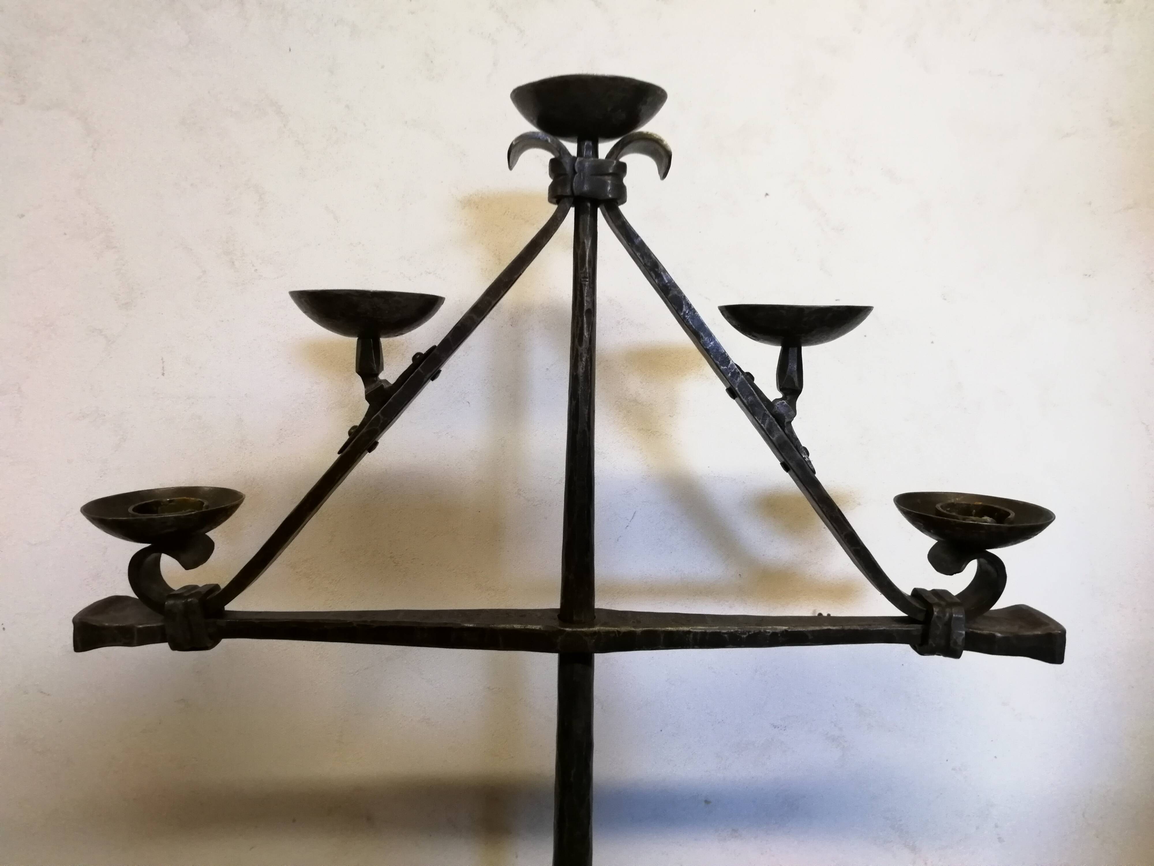 Wrought iron candelabra