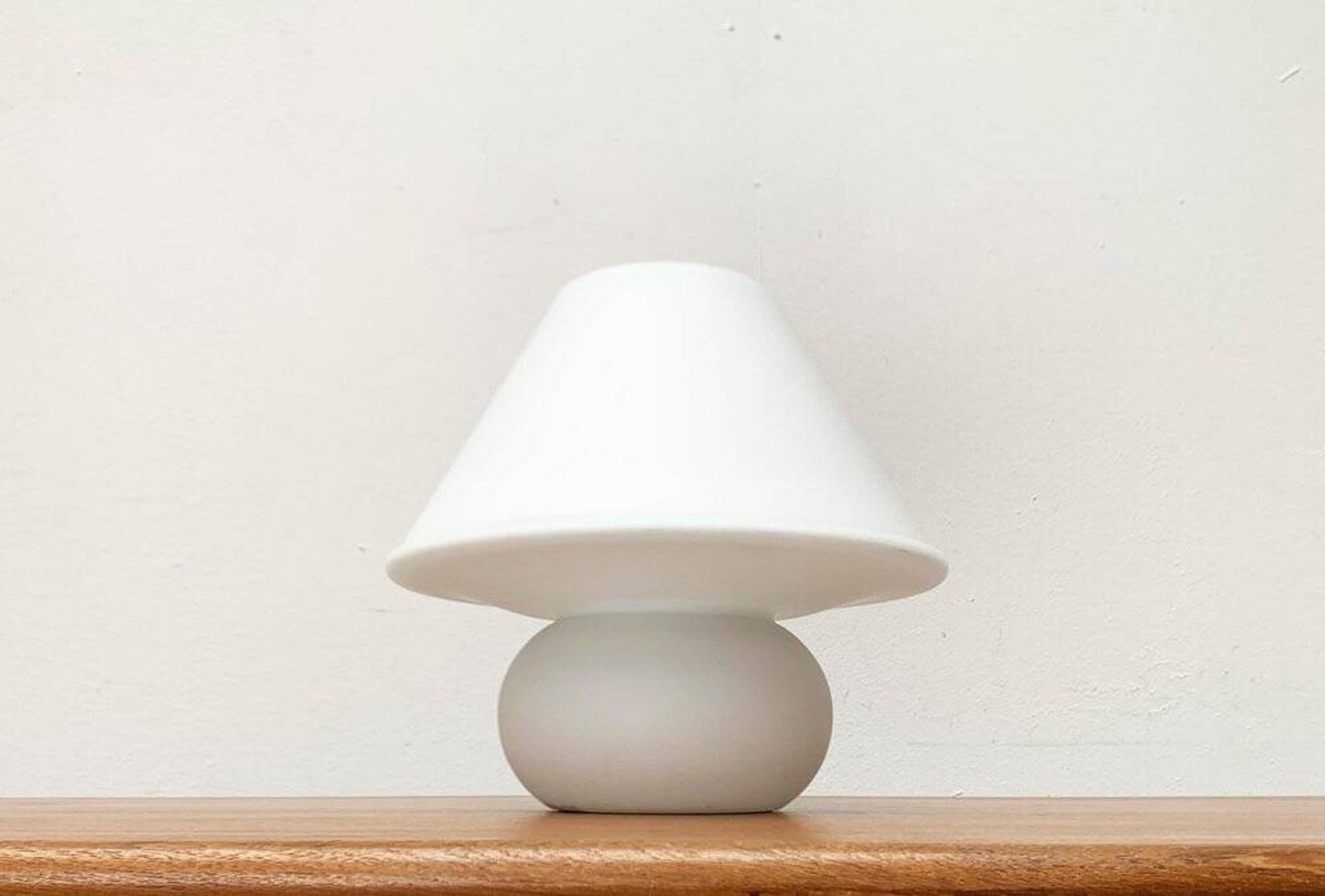 1970s vintage space-style German glass table lamp by Limburg.