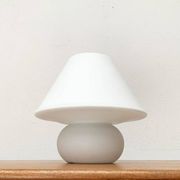 1970s vintage space-style German glass table lamp by Limburg.