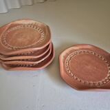 Set of Vallauris dessert plates