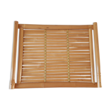 Large tray in bamboo and rattan 70s