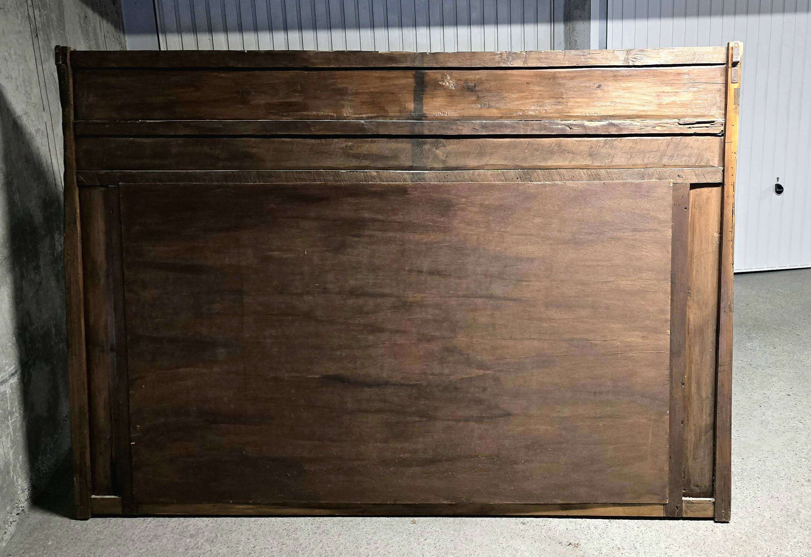Large mirror - Indian carved wooden headboard