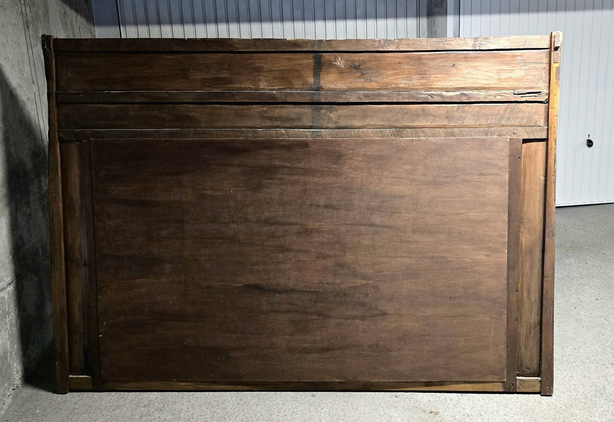 Large mirror - Indian carved wooden headboard