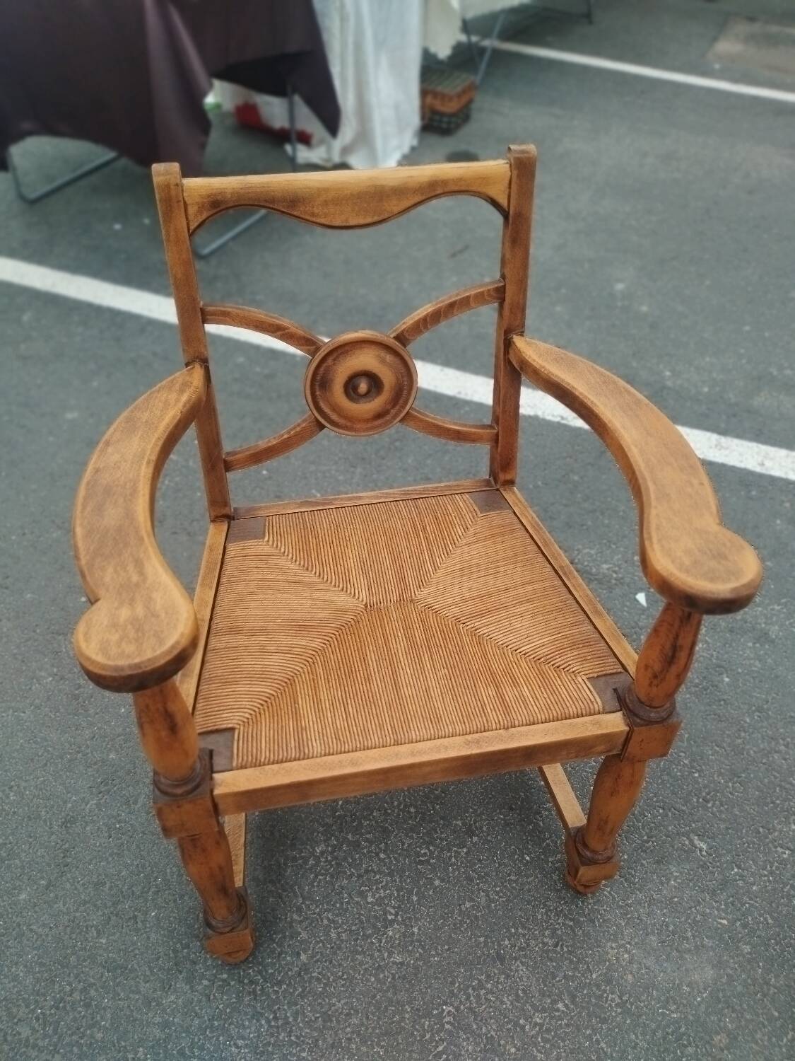 Pair of antique vintage Louis XVI style armchairs