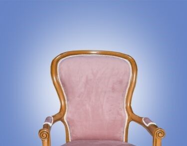 Pink wooden armchair