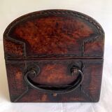 Chinese box covered with leather