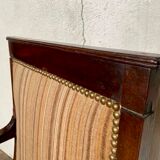 Empire office armchair in mahogany decor palmettes xviiith