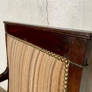 Fauteuil de bureau empire en acajou decor palmettes xviiième