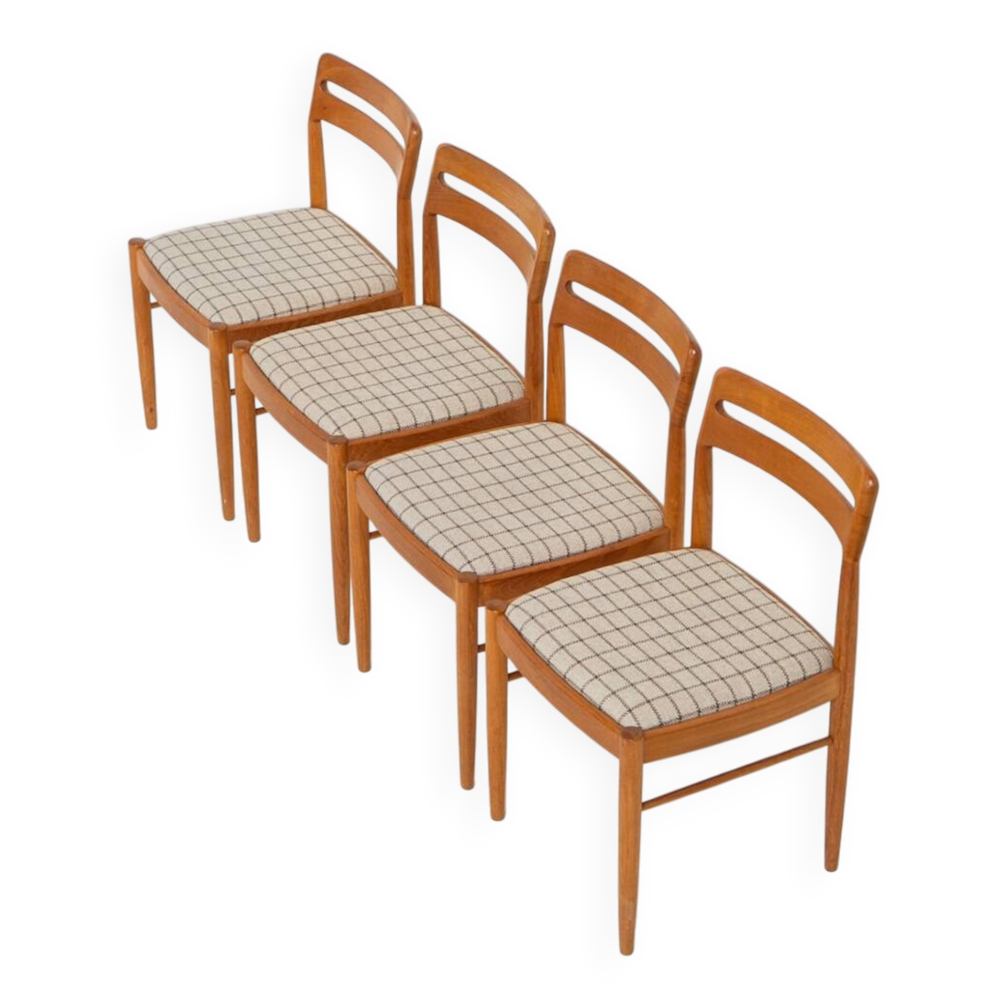 Ensemble de 4 chaises de salle à manger par H.W. Klein pour Bramin