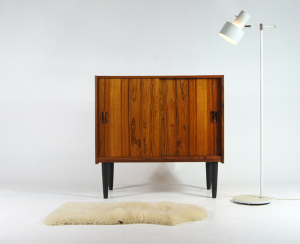 Vintage Danish retro hi-fi furniture in rosewood